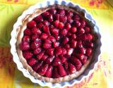 Tarte aux fraises et à la confiture de groseille