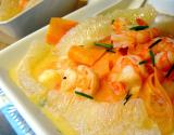 Nage de crevettes aux pamplemousses