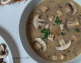 Soupe champignons moutardée