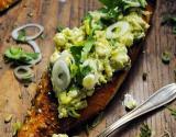 Bruschetta verte et Cottage cheese