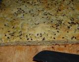 Focaccia au thym, graines de lin brun et fleur de sel