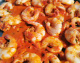 Crevettes marinées sauce sambal oelek