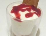 Verrine mousse de fromage blanc au cœur de coulis de fruits rouges