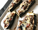 Barquettes d 'aubergines farcies