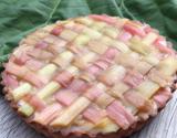 Tarte à la rhubarbe, yaourt et chocolat blanc