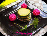 Mille feuilles de courgettes aux rillettes de thon