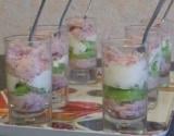 Verrine mousseline de jambon et concombres