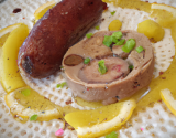 Boudin et foie gras de canard au citron