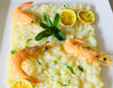 Risotto au citron et crevettes