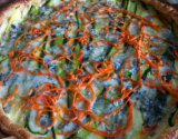 Tarte fine courgette et roquefort