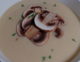 Velouté de champignons et lardons