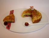 Petite galette framboise pistache et grué de cacao