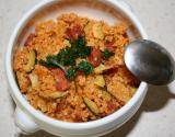 Risotto au boulgour, courgette et chorizo