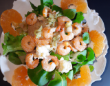 Salade de pamplemousses et crevettes