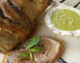 Gigot d'agneau salsa menthe verte