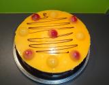 Entremet fruité : mangues, framboises et passion