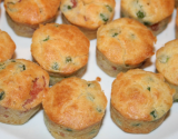 Muffins aux lardons et petits pois