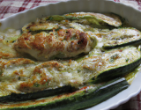 Gratin de courgettes au poulet à la provençale