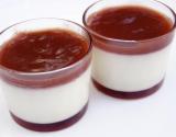 Panna cotta au coulis de fraises