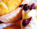 Muffins moelleux au citron et cranberries