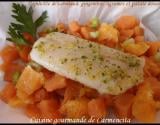 Papillote de cabillaud, gingembre, agrumes et patate douces