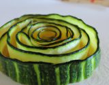 Rosace de courgette à la cancoillotte