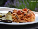 Pâtes linguine à la norma (aux aubergines grillées)