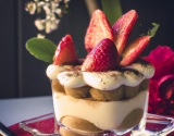 Tiramisu aux fraises et litchi