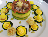 Timbale fraîcheur courgette et pignons de pin