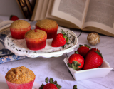 Muffin à la fraise et à la pâte de speculoos