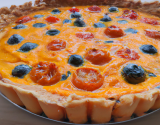 Quiche orange et bleue