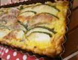 Tarte aux courgettes basilic chèvre et parmesan