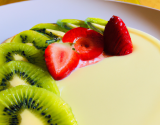 Mousse au citron, fraise et kiwi