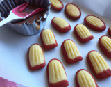 Madeleines aux framboises et chocolat blanc