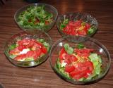 Salade laitue, tomates et poivrons