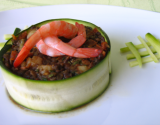 Salade de lentilles aux crevettes