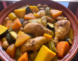 Tajine de poulet à la mangue et au potiron