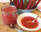 Compotée de rhubarbe aux framboises