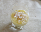 Crème coco aux perles du japon et gingembre confit