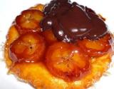 Tatin de bananes, sauce au chocolat