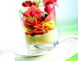 Verrine de carpaccio de Bœuf aux légumes croquants