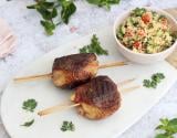 Brochettes de tournedos de Magret de canard au sumac et taboulé