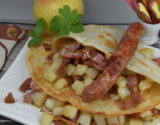 Crêpes de pommes de terre à l'andouille de Vire