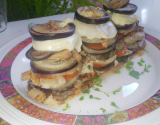 Mille feuilles de poulet et aubergines