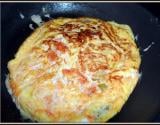 Omelette aux poivrons et blanc de poulet