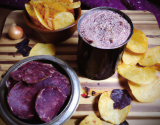 Canette rôtie et chips de Vitelotte