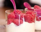 Verrine de riz au lait minute aux framboises et vanille