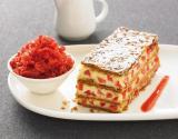 Millefeuille vanille bourbon, granité à la fraise