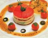 Millefeuille de tomates et poivrons confits à la Millefeuille poivrons