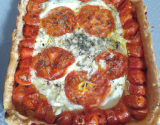 Tarte à la tomate, mozarella et moutarde